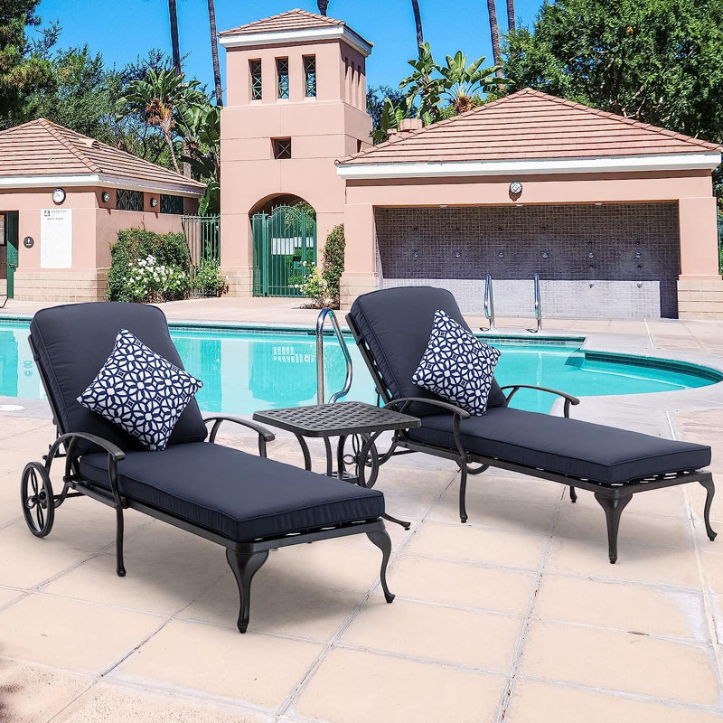 Canora Grey Renado Outdoor Metal Chaise Lounge Wayfair